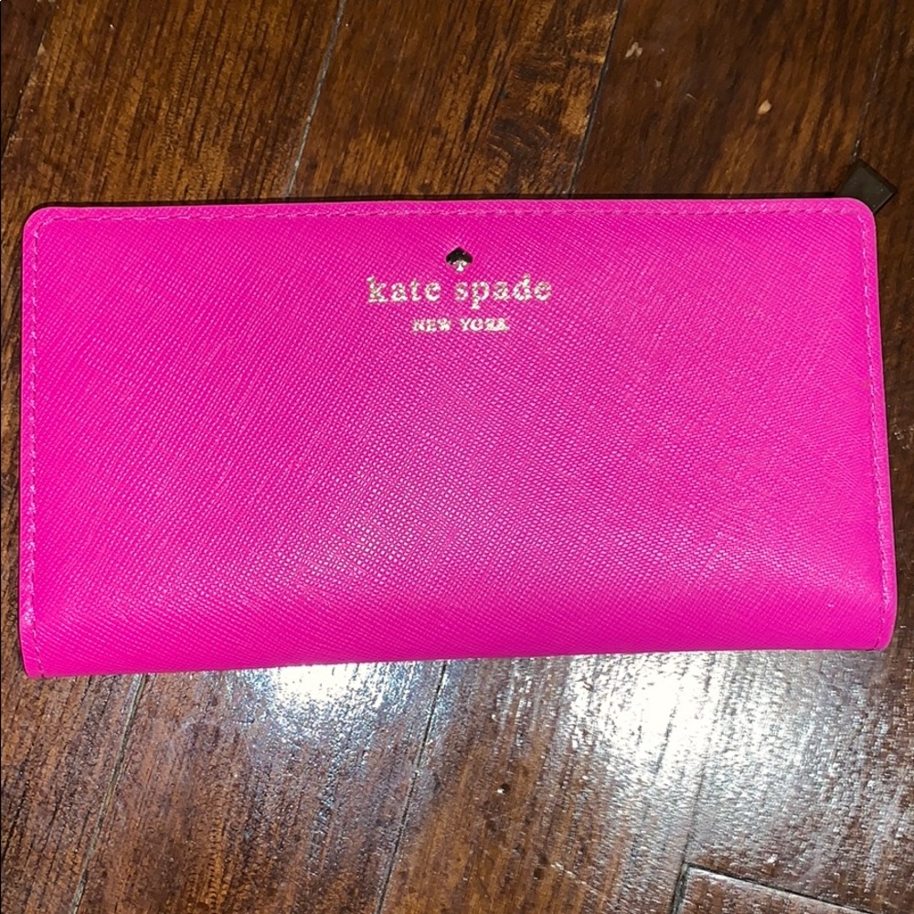 Hot pink Kate Spade wallet